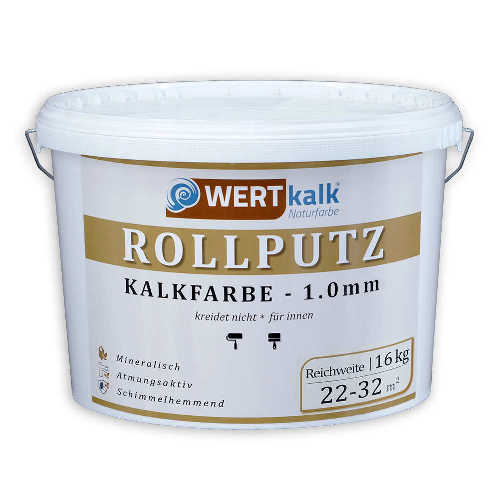 Wertkalk Rollputz Kalkfarbe | 1.0mm | 16kg