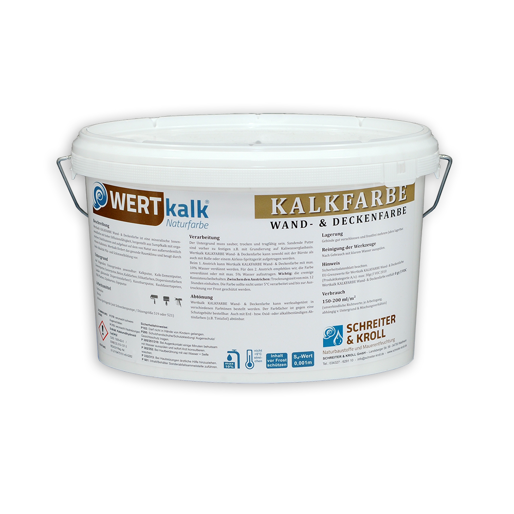 Wertkalk Kalkfarbe Wand- und Deckenfarbe | 5L