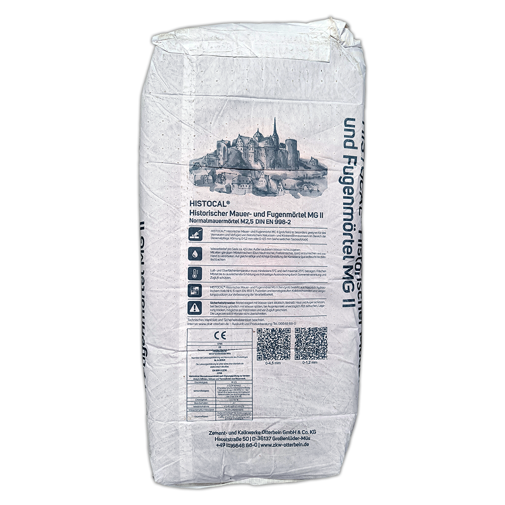 HISTOCAL Historischer Mauer- und Fugenmörtel MGII fein | 25kg