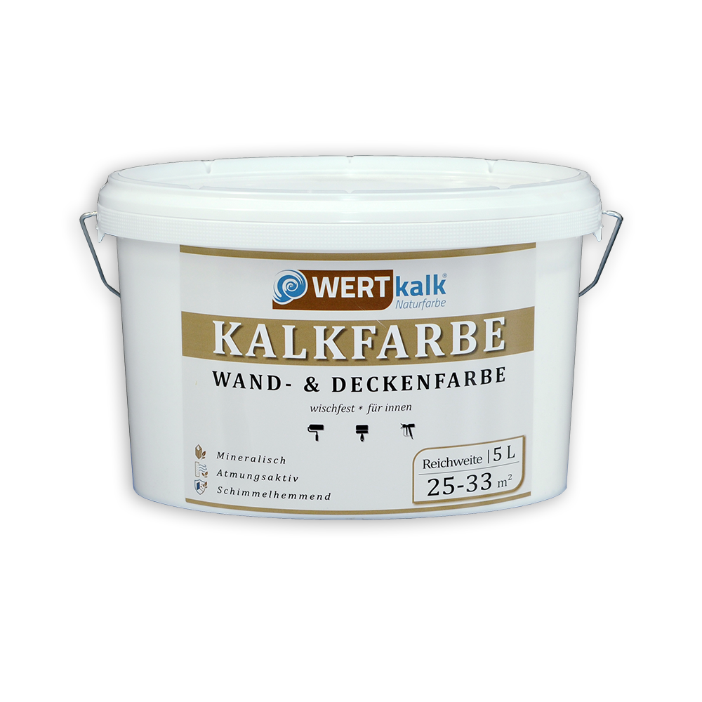 Wertkalk Kalkfarbe Wand- und Deckenfarbe | 5L