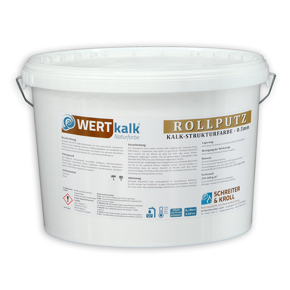 Wertkalk Rollputz Kalkfarbe | 0.5mm | 16kg