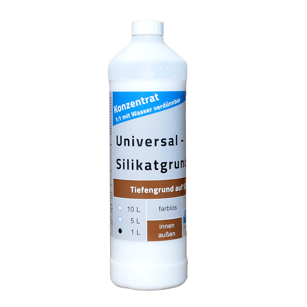 weiße Flasche Silikatgrundierung