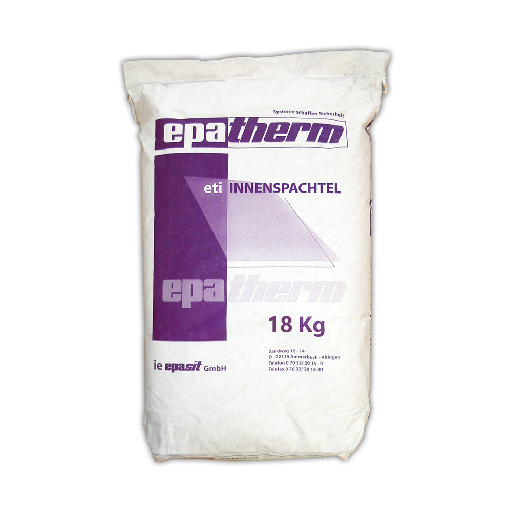 weißer Sack mit Logo epatherm für innenspachtel