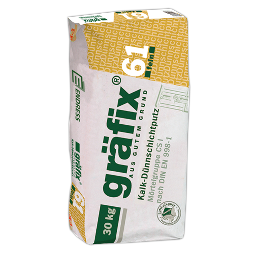 GRÄFIX 61 fein Kalk-Dünnschichtputz 0.8mm | 30kg