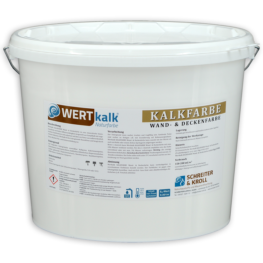 Wertkalk Kalkfarbe Wand- und Deckenfarbe | 15L